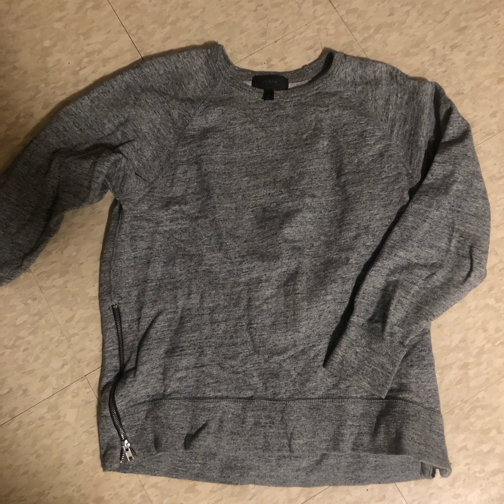 J Crew side zip crewneck sweatshirt